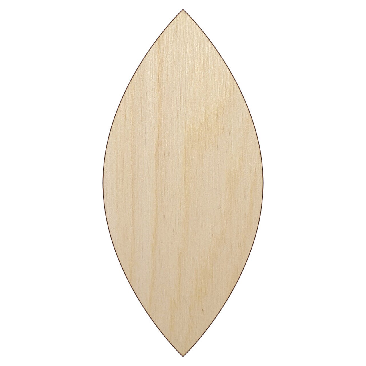 Leaf Simple Unfinished Wood Shape Piece Cutout for DIY Craft Projects